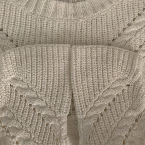 Women's Tribal Jeans Lambs Wool Cream Knit Sweater Petite Medium - Picture 6 of 8